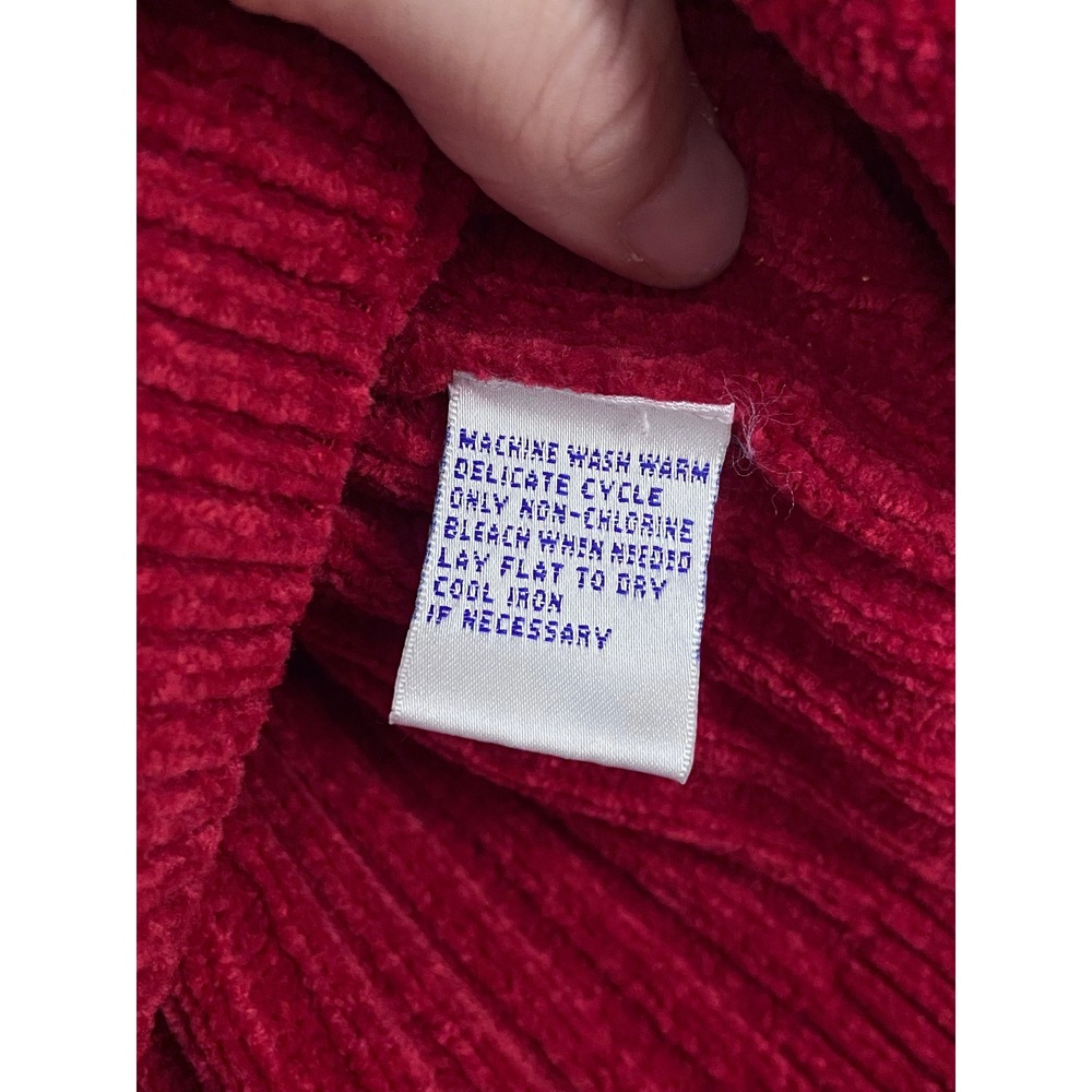 Women's Red Chenille Ribbed Sweater Vest EP Pro Golf‎ sz Large - Picture 4 of 5